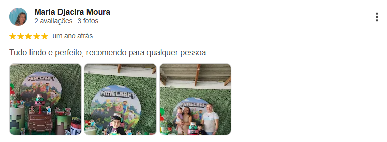 Avaliação Google - Maria Djacira Moura
